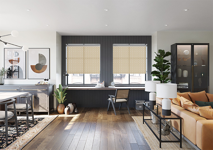 Geometric Tiles, Mediterranean Yellow - Twist&Fit Roller Blind - Image 8